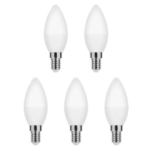 Modee E14 LED Lamp 4.9W - 470lm - 6000K - Daglicht Wit - LED Kaarslamp B35 - Vervangt 40W Halogeen Gloeilamp - 5 stuks