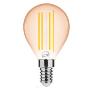 Modee E14 LED Lamp 4W - 360lm - 1800K - Warm Wit - LED Filament Amber Globe Mini P45 - Vervangt 33W Halogeen Gloeilamp