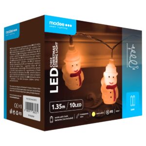 Modee Lichtsnoer Kerst 10 Meter - Kerstverlichting voor Buiten en Binnen - 100 LED Lampjes 8 Lichtstanden - IP44 - 2550K - Warm Wit Licht - 5 stuks