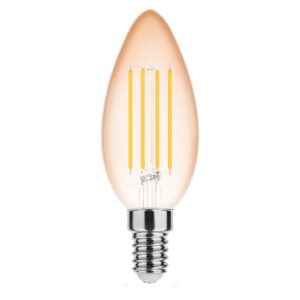 Modee E14 LED Lamp 4W - 360lm - 1800K - Warm Wit - LED Filament Amber Kaarslamp B35 - Vervangt 33W Halogeen Gloeilamp