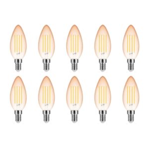 Modee E14 LED Lamp 4W - 360lm - 1800K - Warm Wit - LED Filament Amber Kaarslamp B35 - Vervangt 33W Halogeen Gloeilamp - 10 stuks