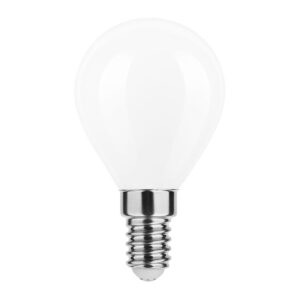 Modee E14 LED Lamp 4W - 470lm - 2700K - Warm Wit - LED Filament Melkglas Globe Mini P45 - Vervangt 40W Halogeen Gloeilamp