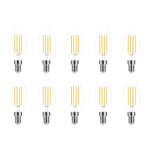 Modee E14 LED Lamp 4W - 470lm - 4000K - Neutraal Wit - LED Filament Kaarslamp B35 - Vervangt 40W Halogeen Gloeilamp - 10 stuks