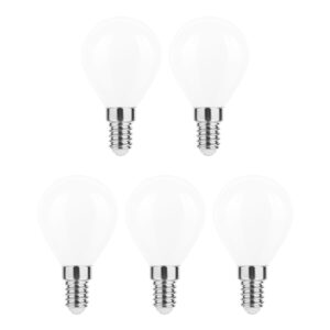Modee E14 LED Lamp 7W - 680lm - 4000K - Neutraal Wit - LED Filament Melkglas Globe Mini P45 - Vervangt 60W Halogeen Gloeilamp - 5 stuks