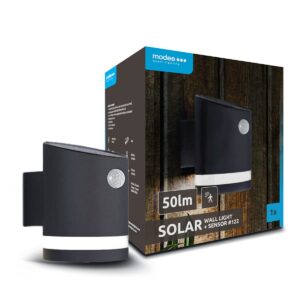 Modee Solar Buitenlamp LED - Wandlamp op Zonne Energie - IP44 - 10cm - Daglicht Wit - Set van 4