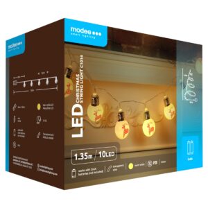 Modee Lichtsnoer Kerst 10 Meter - Kerstverlichting voor Buiten en Binnen - 100 LED Lampjes 8 Lichtstanden - IP44 - 10.000K - Koud Wit Licht - 3 stuks