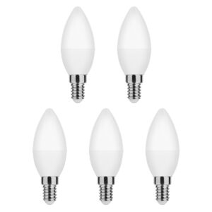 Modee E14 LED Lamp 7W - 700lm - 6000K - Daglicht Wit - LED Kaarslamp B35 - Vervangt 54W Halogeen Gloeilamp - 5 stuks