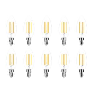 Modee E14 LED Lamp 7W - 806lm - 2700K - Warm Wit - LED Filament Kaarslamp B35 - Vervangt 115W Halogeen Gloeilamp - 10 stuks