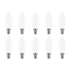 Modee E14 LED Lamp 7W - 806lm - 2700K - Warm Wit - LED Filament Melkglas Kaarslamp B35 - Vervangt 50W Halogeen Gloeilamp - 10 stuks