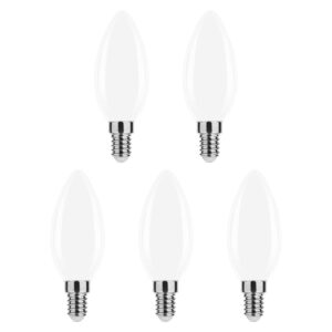 Modee E14 LED Lamp 7W - 806lm - 2700K - Warm Wit - LED Filament Melkglas Kaarslamp B35 - Vervangt 50W Halogeen Gloeilamp - 5 stuks