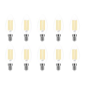 Modee E14 LED Lamp 7W - 806lm - 4000K - Neutraal Wit - LED Filament Kaarslamp B35 - Vervangt 60W Halogeen Gloeilamp - 10 stuks