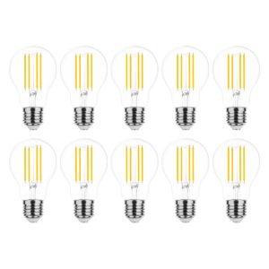Modee E27 LED Lamp 4.2W - 470lm - 2700K - Warm Wit - LED Filament Globe A60 - Vervangt 40W Halogeen Gloeilamp - 10 stuks