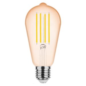Modee E27 LED Lamp 4W - 320lm - 1800K - Warm Wit - LED Filament Amber ST64 - Vervangt 33W Halogeen Gloeilamp
