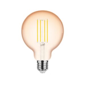 Modee E27 LED Lamp 4W - 360lm - 1800K - Amber - LED Filament Globe G95 - Vervangt 33W Halogeen Gloeilamp
