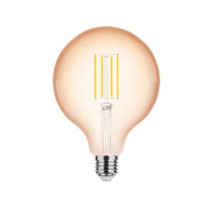 Modee E27 LED Lamp 4W - 360lm - 1800K - Warm Wit - LED Filament Amber Globe G125 - Vervangt 33W Halogeen Gloeilamp