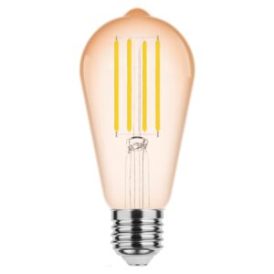 Modee E27 LED Lamp 4W - 360lm - 1800K - Warm Wit - LED Filament Amber ST58 - Vervangt 33W Halogeen Gloeilamp