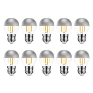 Modee E27 LED Lamp 4W - 400lm - 2700K - Warm Wit - LED Filament Globe Mini P45 Kopspiegellamp - Vervangt 40W Halogeen Gloeilamp - 10 stuks