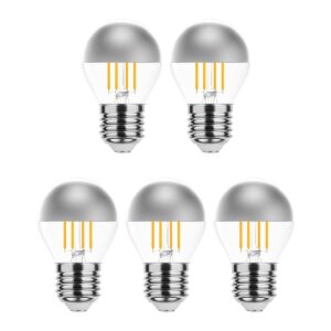 Modee E27 LED Lamp 4W - 400lm - 2700K - Warm Wit - LED Filament Globe Mini P45 Kopspiegellamp - Vervangt 40W Halogeen Gloeilamp - 5 stuks
