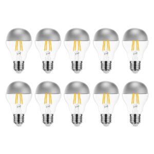 Modee E27 LED Lamp 4W - 400lm - 2700K - Warm Wit - LED Filament Kopspiegellamp Globe A60 - Vervangt 35W Halogeen Gloeilamp - 10 stuks