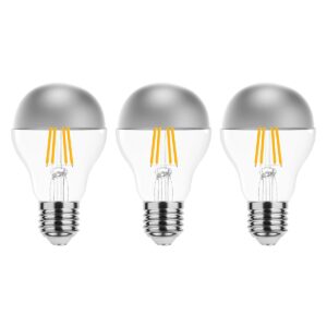 Modee E27 LED Lamp 4W - 400lm - 2700K - Warm Wit - LED Filament Kopspiegellamp Globe A60 - Vervangt 35W Halogeen Gloeilamp - 3 stuks