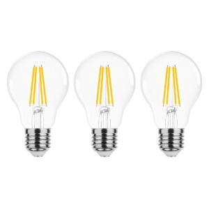 Modee E27 LED Lamp 4W - 470lm - 2700K - Warm Wit - LED Filament Globe A60 - Vervangt 40W Halogeen Gloeilamp - 3 stuks
