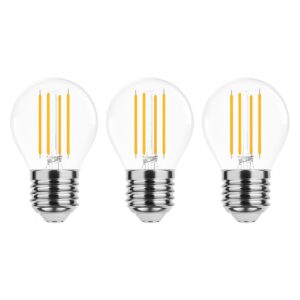 Modee E27 LED Lamp 4W - 470lm - 2700K - Warm Wit - LED Filament Globe Mini P45 - Vervangt 40W Halogeen Gloeilamp - 3 stuks