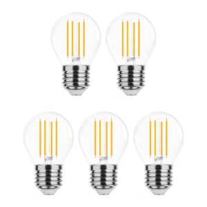 Modee E27 LED Lamp 4W - 470lm - 2700K - Warm Wit - LED Filament Globe Mini P45 - Vervangt 40W Halogeen Gloeilamp - 5 stuks