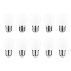 Modee E27 LED Lamp 4W - 470lm - 2700K - Warm Wit - LED Filament Melkglas Globe Mini P45 - Vervangt 40W Halogeen Gloeilamp - 10 stuks