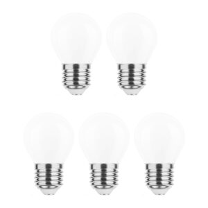 Modee E27 LED Lamp 4W - 470lm - 2700K - Warm Wit - LED Filament Melkglas Globe Mini P45 - Vervangt 40W Halogeen Gloeilamp - 5 stuks