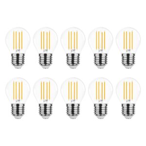Modee E27 LED Lamp 4W - 470lm - 4000K - Neutraal Wit - LED Filament Globe Mini P45 - Vervangt 40W Halogeen Gloeilamp - 10 stuks
