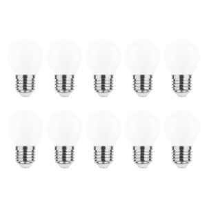 Modee E27 LED Lamp 4W - 470lm - 4000K - Neutraal Wit - LED Filament Melkglas Globe Mini P45 - Vervangt 40W Halogeen Gloeilamp - 10 stuks