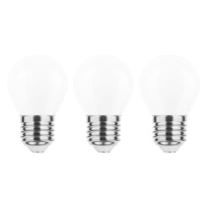Modee E27 LED Lamp 4W - 470lm - 4000K - Neutraal Wit - LED Filament Melkglas Globe Mini P45 - Vervangt 40W Halogeen Gloeilamp - 3 stuks