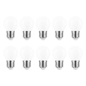 Modee E27 LED Lamp 7W - 680lm - 4000K - Neutraal Wit - LED Filament Melkglas Globe Mini P45 - Vervangt 50W Halogeen Gloeilamp - 10 stuks