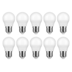 Modee E27 LED Lamp 7W - 700lm - 6000K - Daglicht Wit - LED Globe Mini P45 - Vervangt 54W Halogeen Gloeilamp - 10 stuks