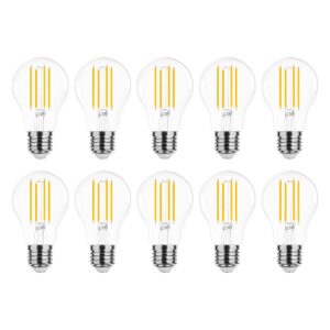 Modee E27 LED Lamp 7W - 806lm - 4000K - Neutraal Wit - LED Filament Globe A60 - Vervangt 60W Halogeen Gloeilamp - 10 stuks