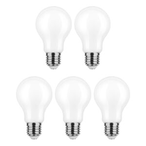 Modee E27 LED Lamp 8W - 1055lm - 2700K - Warm Wit - LED Filament Melkglas Globe A60 - Vervangt 75W Halogeen Gloeilamp - 5 stuks