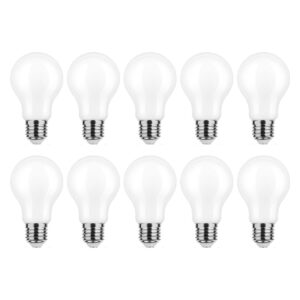 Modee E27 LED Lamp 8W - 1055lm - 4000K - Neutraal Wit - LED Filament Melkglas Globe A60 - Vervangt 75W Halogeen Gloeilamp - 10 stuks