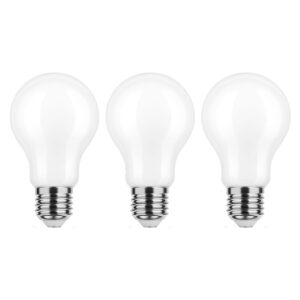 Modee E27 LED Lamp 8W - 1055lm - 4000K - Neutraal Wit - LED Filament Melkglas Globe A60 - Vervangt 75W Halogeen Gloeilamp - 3 stuks