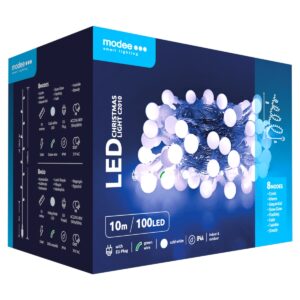 Modee IJspegel Verlichting Buiten 2 Meter - Kerstverlichting voor Buiten en Binnen - Verlengbaar - 70cm Hoog - 100 LED Lampjes - 8 Lichtstanden - IP44 - 2700K - Warm Wit Licht - Per stuk