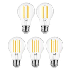 Modee E27 LED Lamp Dimbaar 8W - 1055lm - 2700K - Warm Wit - LED Filament Globe A60 - Vervangt 75W Halogeen Gloeilamp - 5 stuks