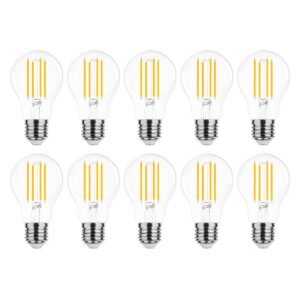 Modee E27 LED Lamp Dimbaar 8W - 1055lm - 4000K - Neutraal Wit - LED Filament Globe A60 - Vervangt 75W Halogeen Gloeilamp - 10 stuks