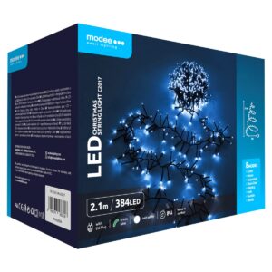 Modee Netverlichting Buiten 2x2 Meter - Kerstverlichting voor Buiten en Binnen - 144 LED Lampjes - 8 Lichtstanden - IP44 - 2700K - Warm Wit Licht - 3 stuks