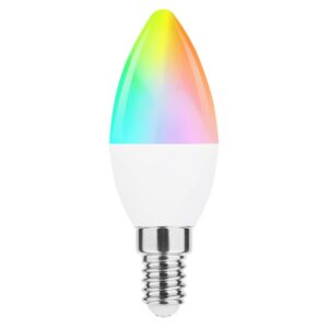 Modee Smart E14 Led Lamp met Afstandsbediening - 4.9W - Slimme Lamp - RGB en Neutraal Wit - B35 Kaarslamp