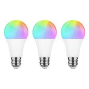 Modee Smart E27 Led Lamp - 9.4W - Slimme Lamp - RGB en Kleurtemperaturen - App Bediening - 806 lumen - A60 Lamp - 3 Stuks