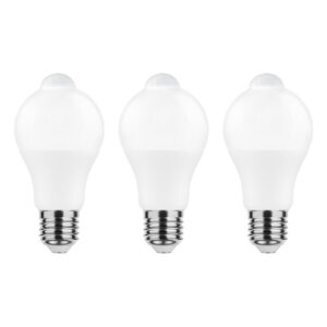 Modee Smart E27 LED Lamp 8.8W met Bewegingssensor - 806lm - 4000K - Neutraal Wit - Globe A60 - Vervangt 60W Halogeen Gloeilamp - 3 stuks