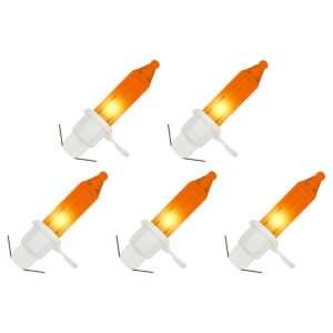 OE Lightning Reserve Kerstlampjes - 5 stuks - Witte Insteek Fitting - 2.5V/0.425W - Oranje Licht