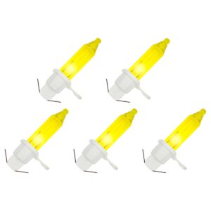 OE Lightning Reserve Kerstlampjes - 5 stuks - Witte Insteek Fitting - 2.5V/0.425W - Geel Licht