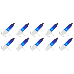 OE Lightning Reserve Kerstlampjes - 10 stuks - Witte Insteek Fitting - 2.5V/0.425W - Blauw Licht