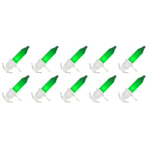 OE Lightning Reserve Kerstlampjes - 10 stuks - Witte Insteek Fitting - 2.5V/0.425W - Groen Licht