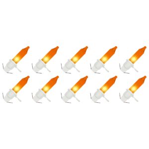 OE Lightning Reserve Kerstlampjes - 10 stuks - Witte Insteek Fitting - 2.5V/0.425W - Oranje Licht